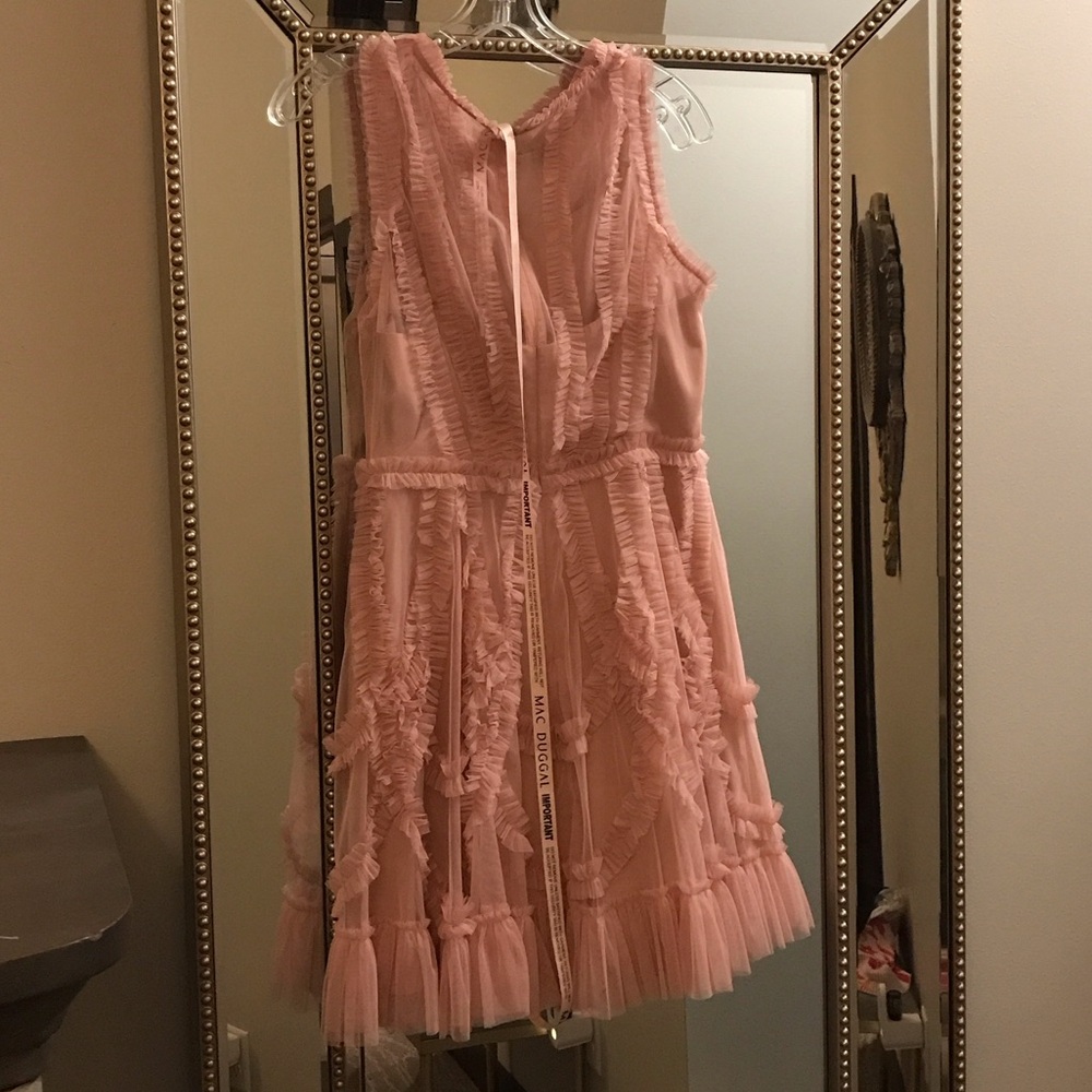 Mac Duggal Pink Ruffle Mini Dress - Picture 6 of 6